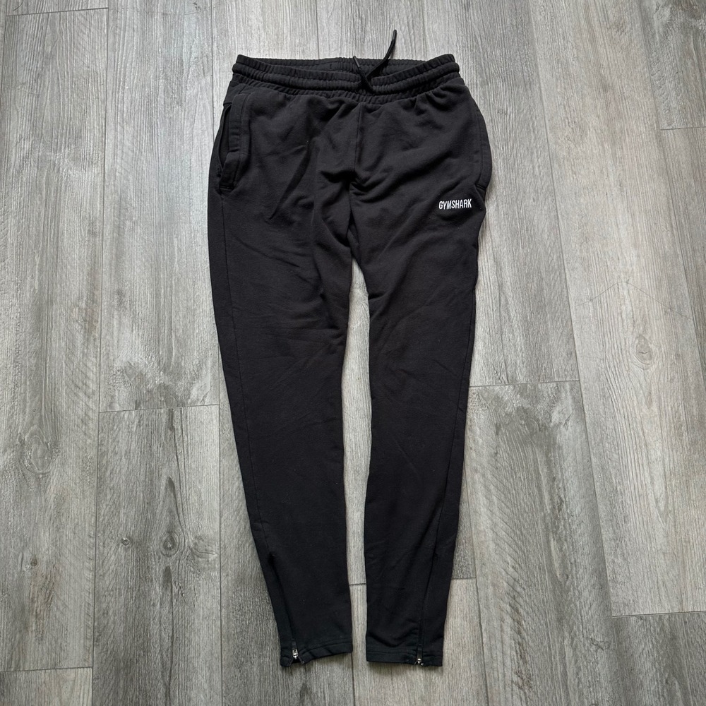 Gymshark Black Joggers Sweatpants Size M womens zip ankles and pockets - Picture 2 of 7